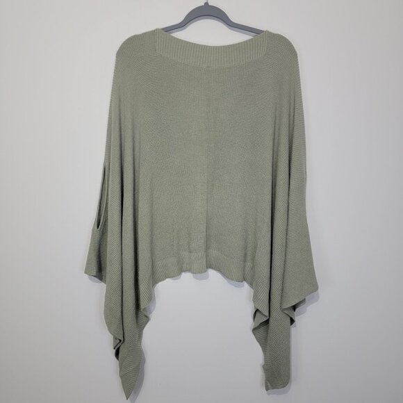 Lululemon Forward Flow Cape Poncho One Size Sage Green Cashmere Blend Lagenlook - Picture 4 of 10